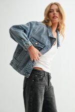 The Aura Cropped Denim Jacket - Image 6