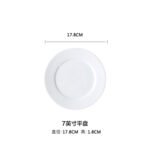 Wholesale Ceramic Flat Plate Pure White Plate Thickened Restaurant Dish Plate Cold Dish Plate Hotel Dinner Plate Round - Image 13