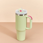 40oz Insulated Stainless Steel Tumbler Cup Mug with Handle Water Bottle Stainless Flask - Image 4