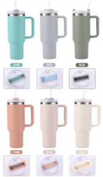 40oz Insulated Stainless Steel Tumbler Cup Mug with Handle Water Bottle Stainless Flask - Image 6