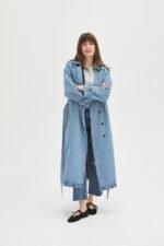 Ryland Trench Coat - Indigo Rinse - Image 2