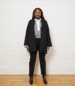 Valentina Sherpa Wrap Coat - Black - Image 2