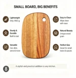 Food Grade Mango Wood Serving Board with Round Corner Wooden Paddle Cutting Board for Bread Meat Fruit Custom Brand - Image 6