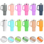 40oz Stainless Steel Vacuum Insulated Tumbler with Lid and Straw Double Wall Insulated Tumbler for Water, Iced Tea or Coffee - Image 3