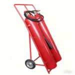 Carbon Dioxide Wheeled Dry Powder Fire Extinguisher with Horn Valve Rubber Cart CLASS BCE 15-30s Discharge Time 5 Year Warranty
