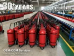 JIAYI Portable 50kg Durable Dry Powder Fire Extinguisher Cart Mild Steel Construction 5 Year Warranty Red - Image 5