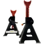 2/3/6/12 Ton Auto Repair Tool Big Red Color Steel  Frame and Ductile Iron Portable Adjustable Car Axle Jack Stand - Image 3