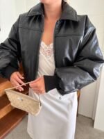 Raven Bomber Jacket - Black - Image 4