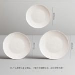 Matte Plastic Stoneware Plates Reusable for Catering Party Home Dining - Image 3