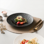 Matte Plastic Stoneware Plates Reusable for Catering Party Home Dining - Image 5