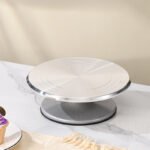 10/12-Inch Short-Footed Aluminum Alloy Cake Turntable Cake Baking Tool Decorating Turntable Commercial Non-Slip Diy Turntable