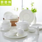 Pure White Bone China Tableware, Bone China Bowls And Plates, Household Bone China Rice Bowls, Noodle Bowls, Soup Dishes, Basins, Soup Pots, Tangshan