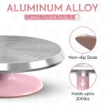 Factory Direct Sales Cross-Border 12-Inch Aluminum Alloy Cake Turntable Cake Decorating Table Household Baking Tools Diy Wiper - Image 3