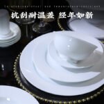 Jingdezhen High White Porcelain Underglaze Color Ceramic Tableware Pure White Rice Bowl Dish Plate Household 2025 New Salad Bowl - Image 4