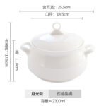 Pure White Bone China Tableware, Bone China Bowls And Plates, Household Bone China Rice Bowls, Noodle Bowls, Soup Dishes, Basins, Soup Pots, Tangshan - Image 22