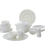Pure White Bone China Tableware, Bone China Bowls And Plates, Household Bone China Rice Bowls, Noodle Bowls, Soup Dishes, Basins, Soup Pots, Tangshan - Image 5