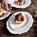 Lace Plate Retro Ins Nordic Style Tableware Ceramic Household Dessert Plate Western Steak Plate Solid Color Dumpling Plate - Image 2