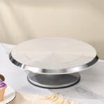 10/12-Inch Short-Footed Aluminum Alloy Cake Turntable Cake Baking Tool Decorating Turntable Commercial Non-Slip Diy Turntable - Image 3