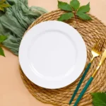 White Round Melamine Plates Food Grade Thickened Unbreakable Dinner Dishes for Restaurant Home Catering - Image 2