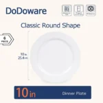 White Round Melamine Plates Food Grade Thickened Unbreakable Dinner Dishes for Restaurant Home Catering