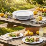 White Round Melamine Plates Food Grade Thickened Unbreakable Dinner Dishes for Restaurant Home Catering - Image 10
