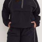 Track Half Zip Jacket - Black