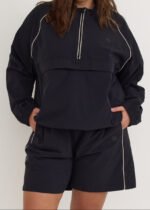 Track Half Zip Jacket - Black