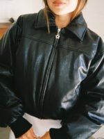 Raven Bomber Jacket - Black - Image 3